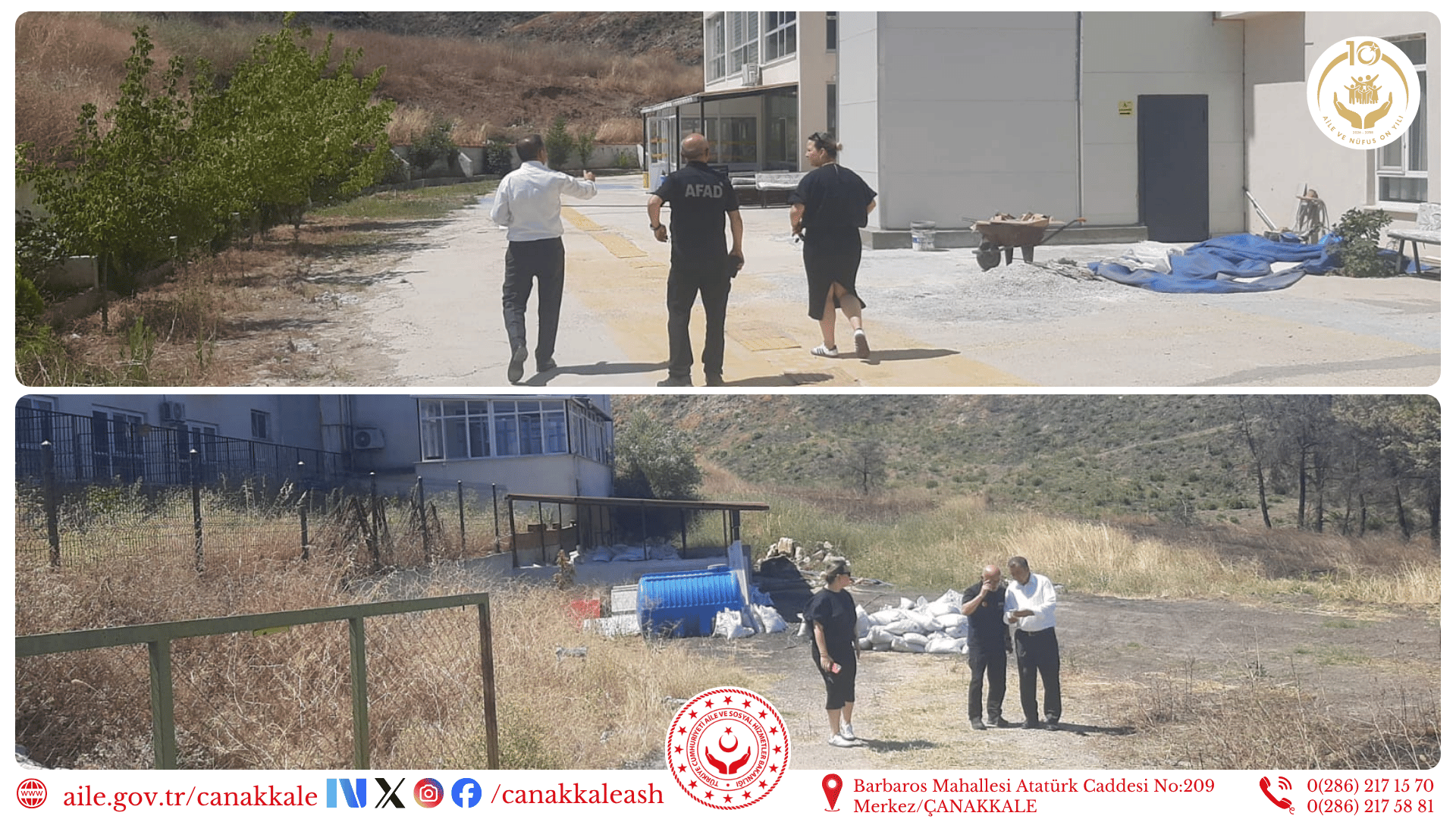 AFAD İl Müdürü ve İl Müdürümüzden Tahliye Edilen Yaşlı Bakım Merkezine Ziyaret