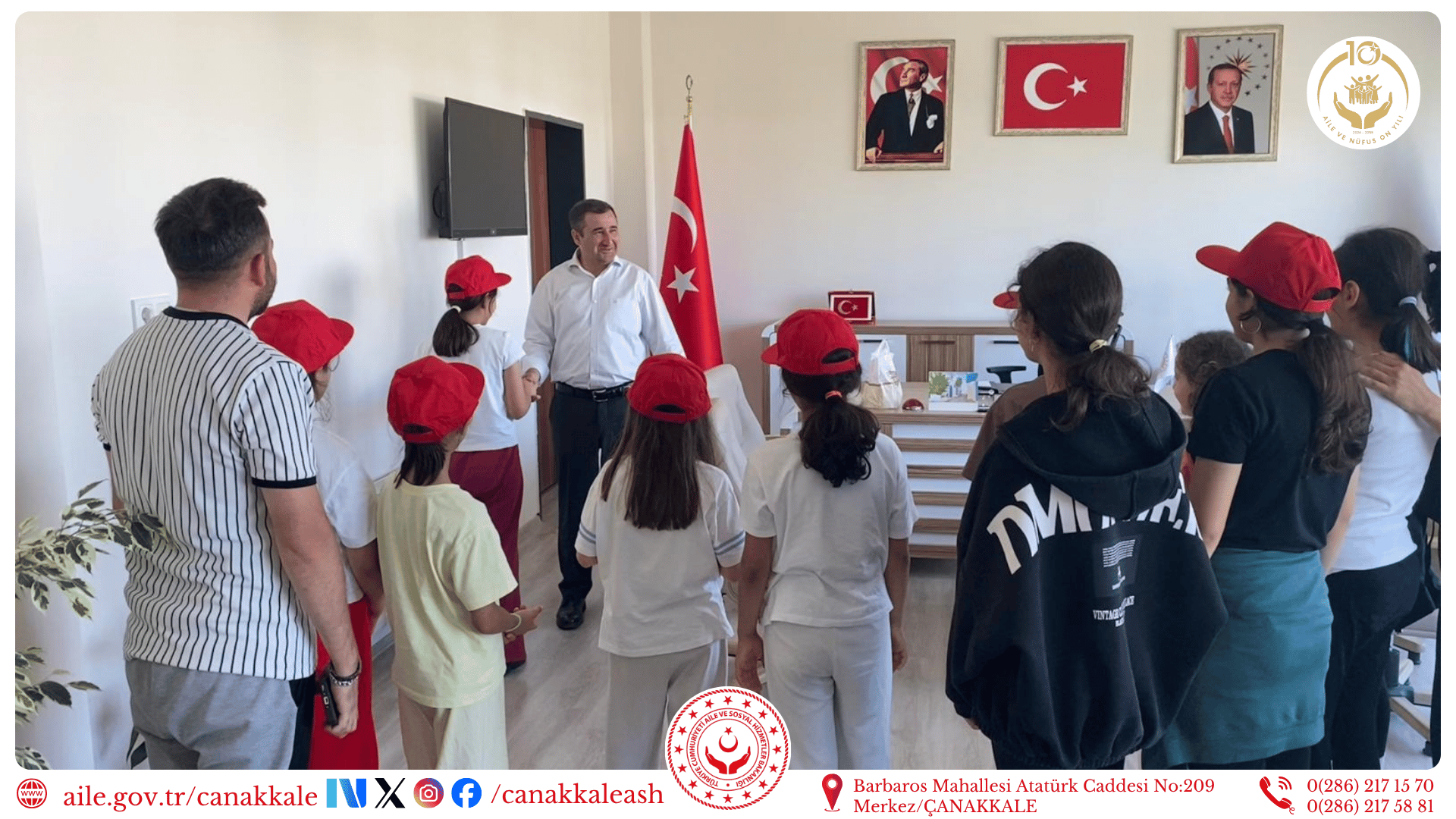 Çanakkale’yi Ziyaret Eden Çocuklarımızdan İl Müdürümüze Ziyaret