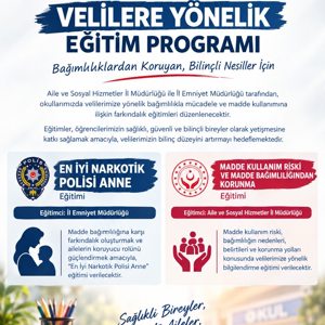 “Madde Kullanım Riski ve Madde Bağımlılığından Korunma Eğitimi” ile “En İyi Narkotik Polisi; Anne” eğitimleri  - fotoğraf 3