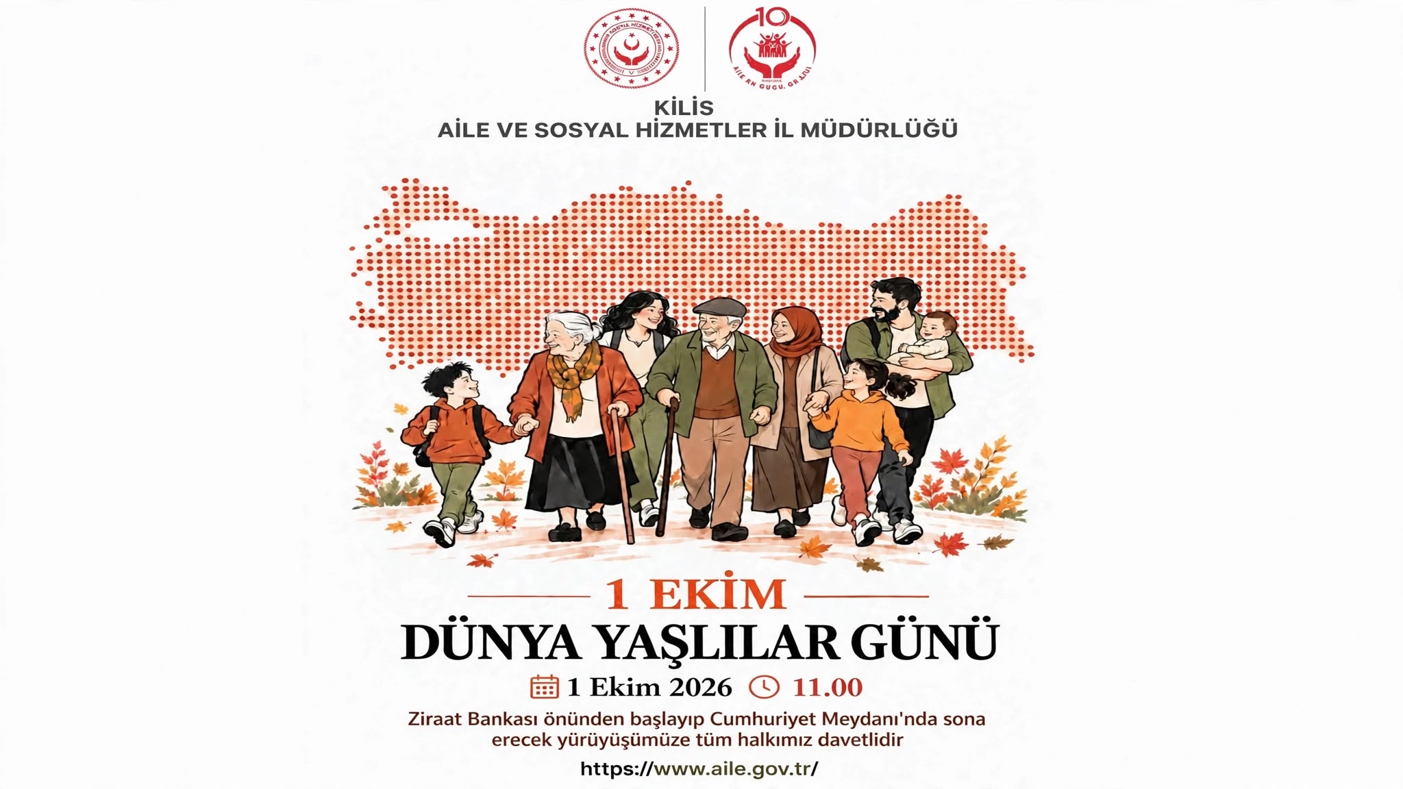 1 Ekim Dünya Yaşlılar Günü Kapsamında Anlamlı Yürüyüş Düzenlenecek