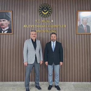 Muğla Sıtkı Koçman Üniversitesi Eğitim ve Araştırma Hastanesi Başhekimi Ethem ACAR, İl Müdürümüz Mahmut SELÇUK’u makamında ziyaret etti. - fotoğraf 1
