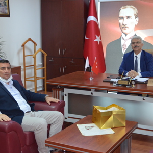 Afyonkarahisar Çalışma ve İş Kurumu İl Müdürü Ahmet KARAKAYA, İl Müdürümüz Bekir YÜMNÜ' ye ziyarette bulunmuştur. - fotoğraf 1