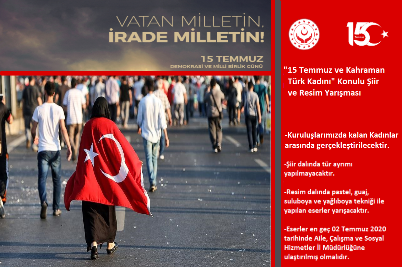 Kuruluşlarımızda kalan kadınlarımız arasında gerçekleştirdiğimiz "15 Temmuz ve Kahraman Türk Kadını" konulu şiir ve resim yarışmamız devam ediyor.