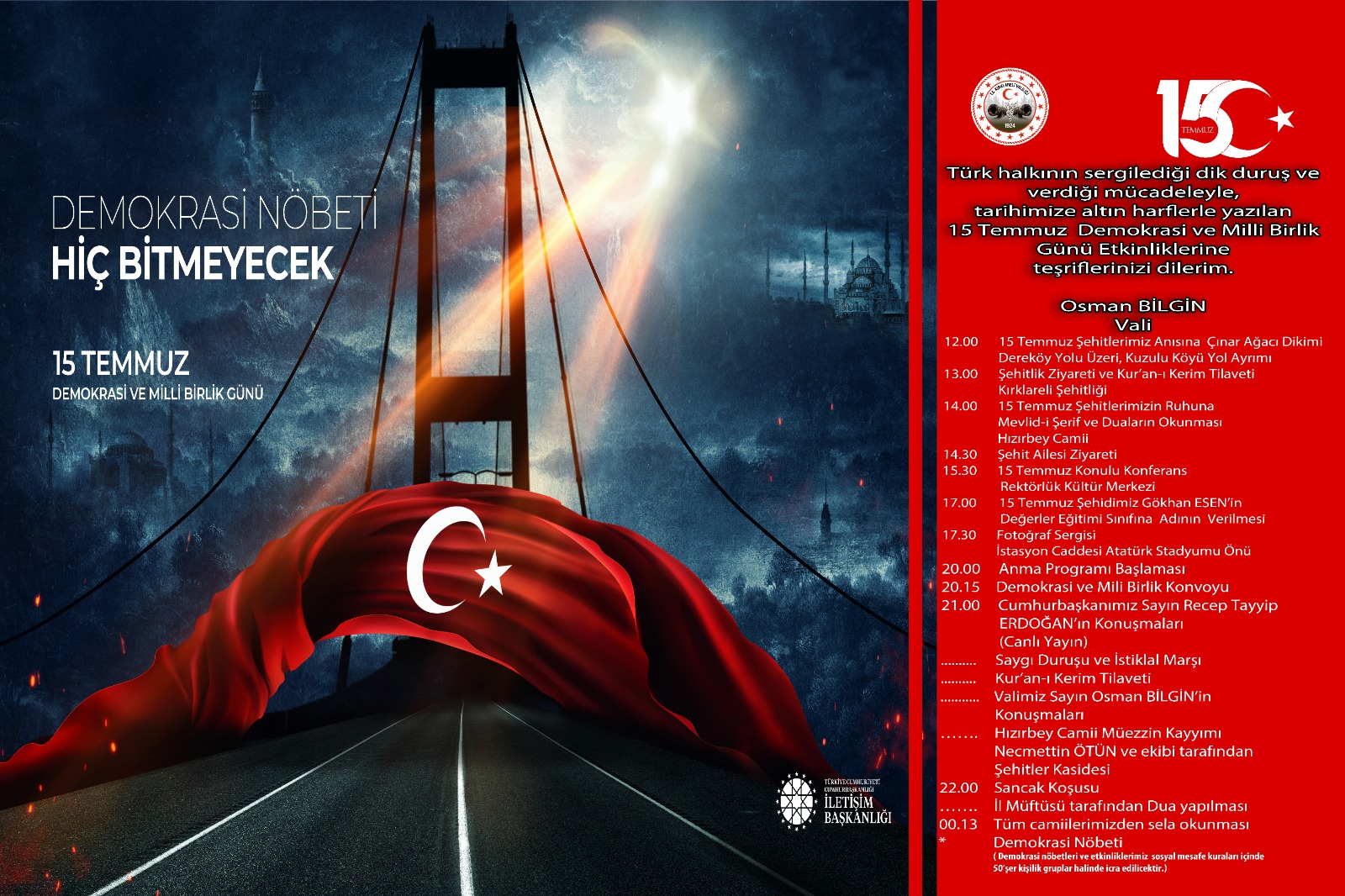  15 TEMMUZ DEMOKRASİ VE MİLLİ BİRLİK GÜNÜ