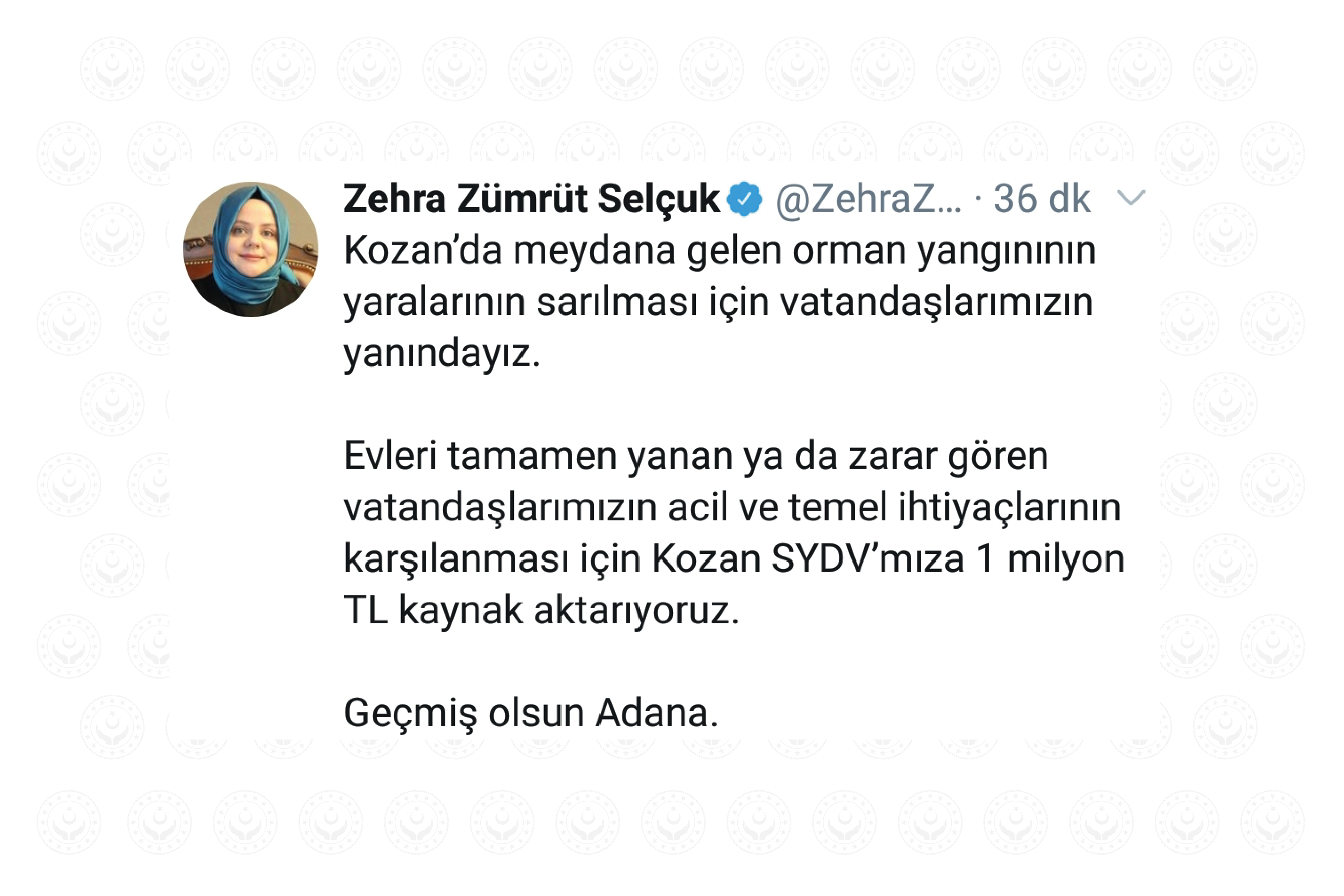 Bakan Selçuk: “Kozan’a 1 milyon TL Kaynak Aktarılacak”