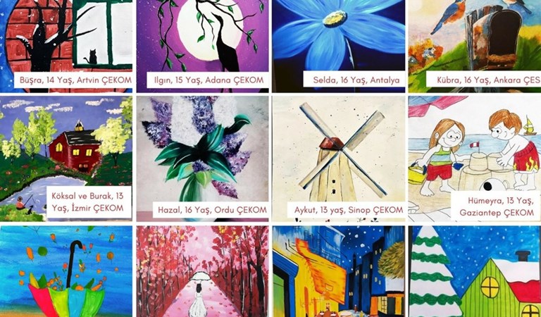 The Paintings by Children Under State Protection Decorated 2021 Calendars
