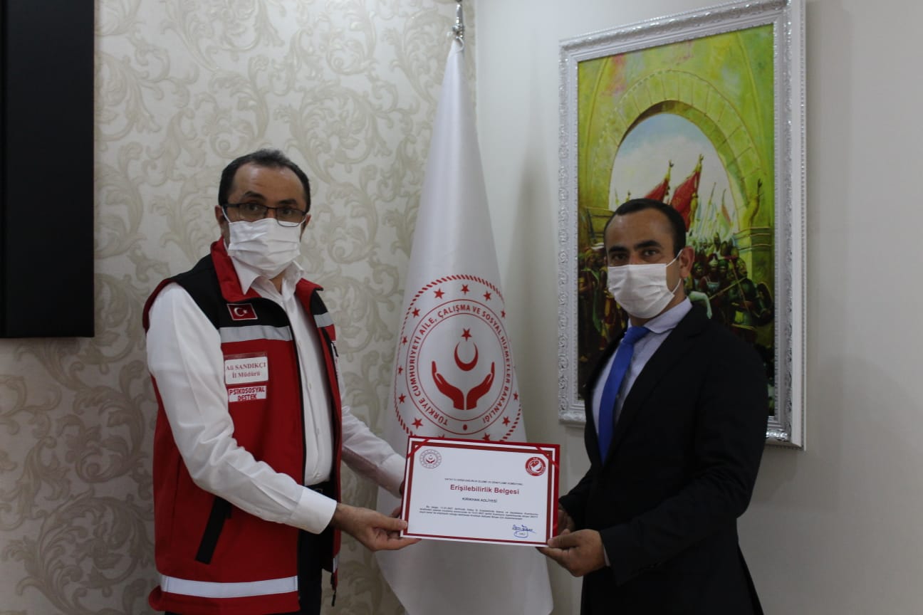 Kırıkhan Adliyesine, İl Müdürümüz Tarafından “Erişilebilirlik Belgesi” Verildi.