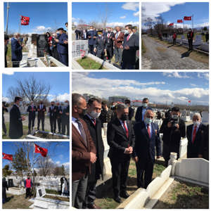 "18 Mart Şehitleri Anma Günü Ve Çanakkale Zaferinin 106. Yıl Dönümü” Münasebetiyle Şehit Kabirleri Ziyaret Edildi - fotoğraf 3