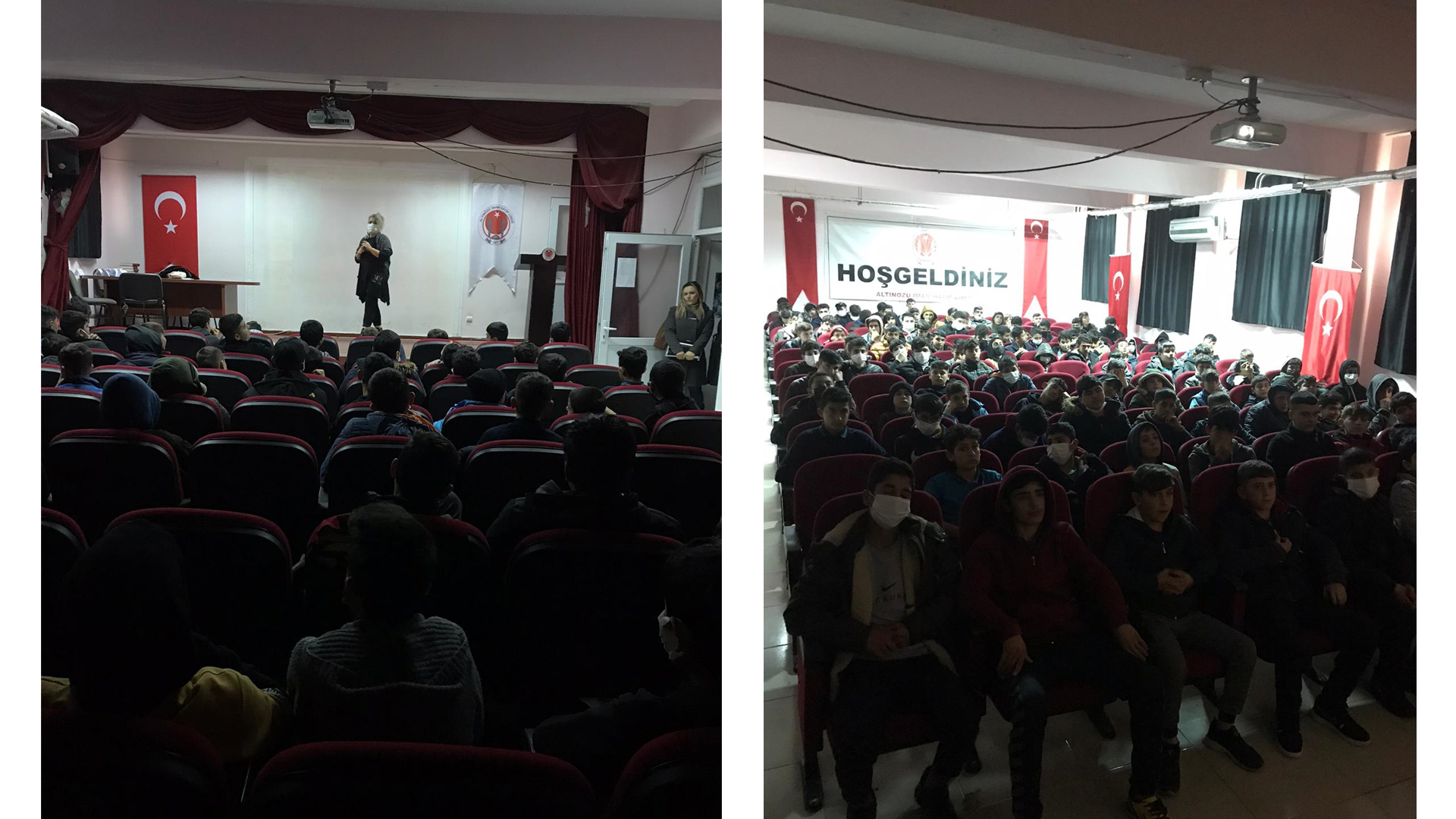 Altınözü Sosyal Hizmet Merkezi Müdürlüğü tarafından Altınözü Anadolu İmam Hatip Lisesi öğrencilerine “Akran Zorbalığı ve Şiddet Algısı” konulu seminer verildi.