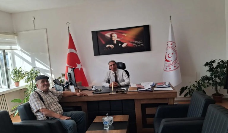 Gazimiz Bayram Topal’dan İl Müdürümüze Ziyaret
