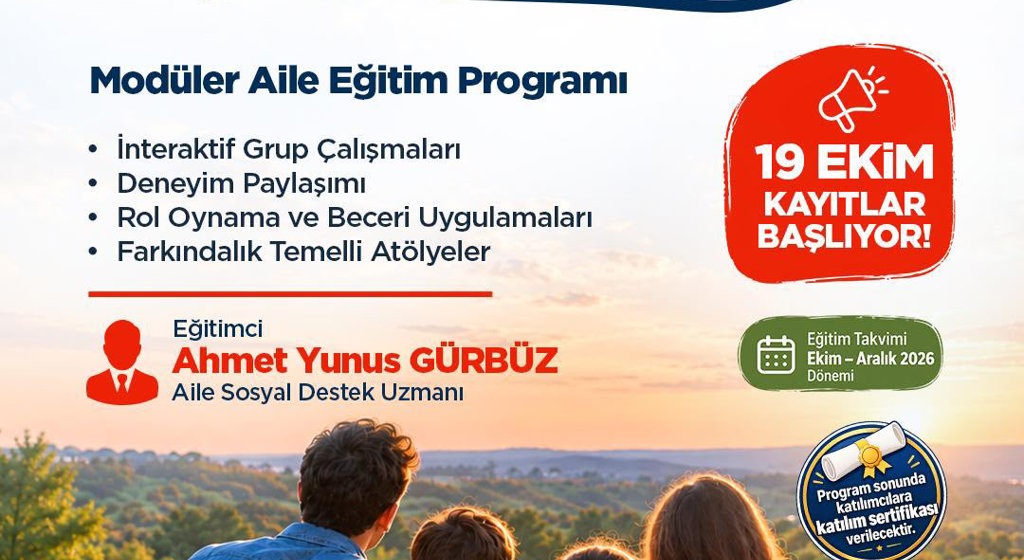 Kendimden Aileme: Modüler Aile Eğitim Programı Başlıyor!