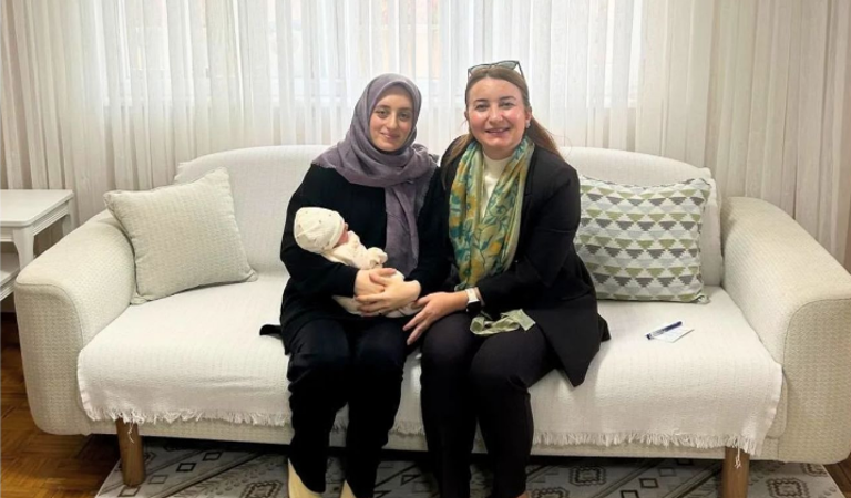 Evlenecek Gençlerin Desteklenmesi Projesinden Faydalanan Çift Hanesinde Ziyaret Edildi.